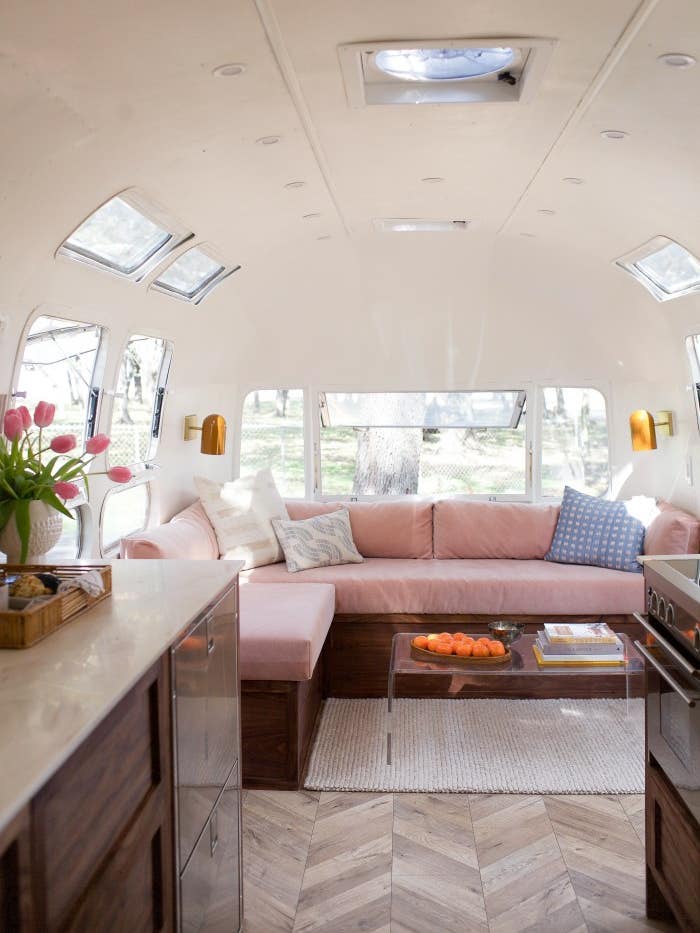We Have a Color Crush on This Tiny Blush Airstream