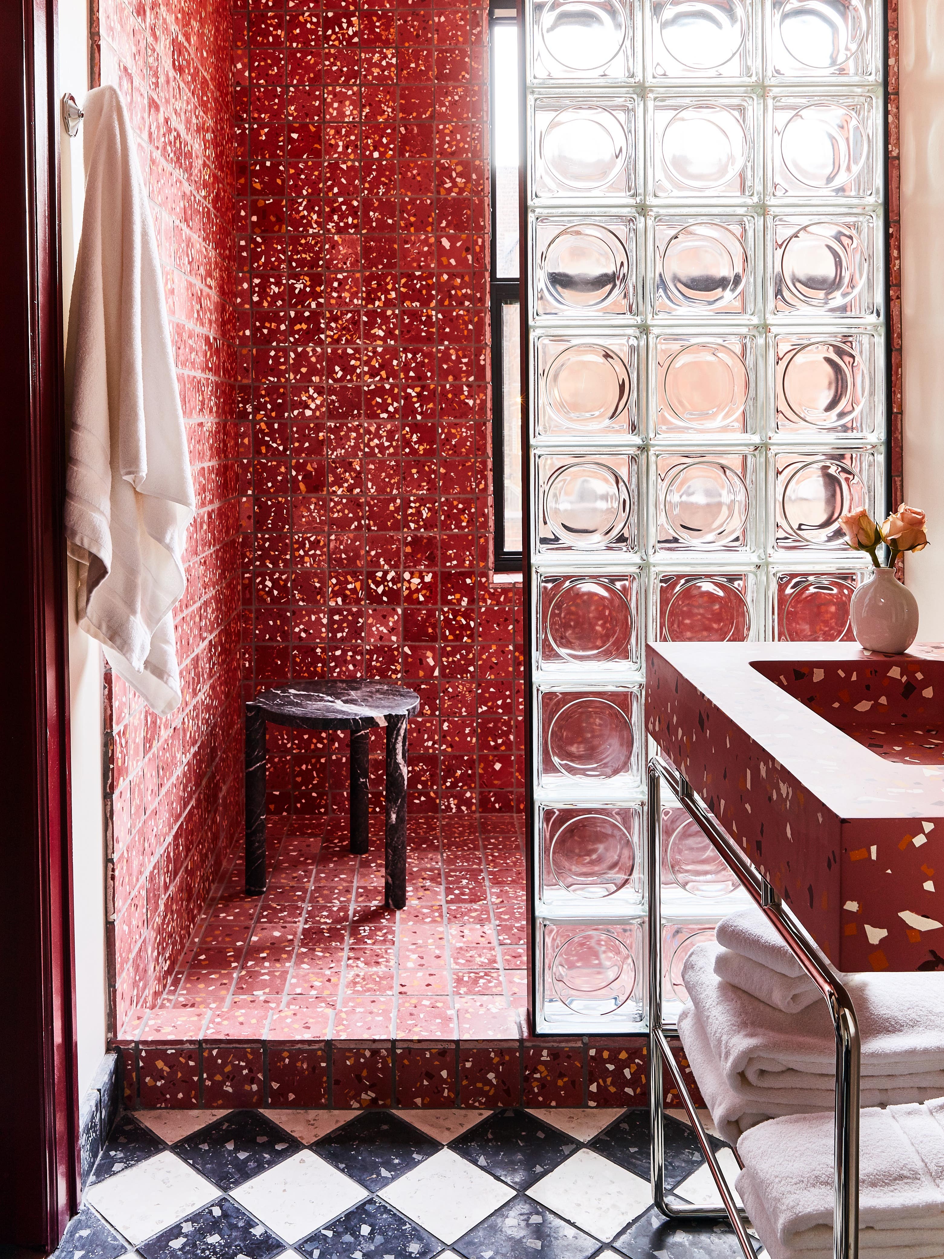 This Petite Space Convinced Me I Need a Blush Bathroom