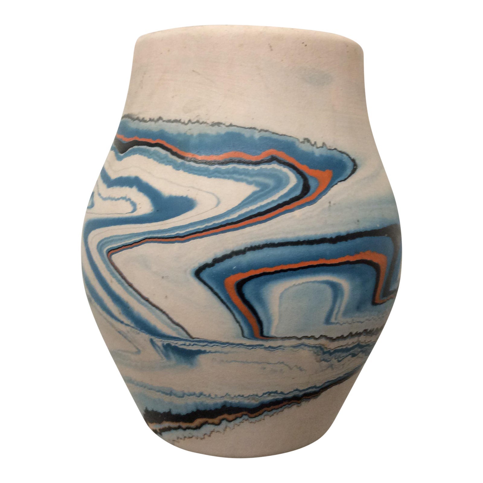 vintage-blues-and-coral-nemadji-pottery-vase-3910