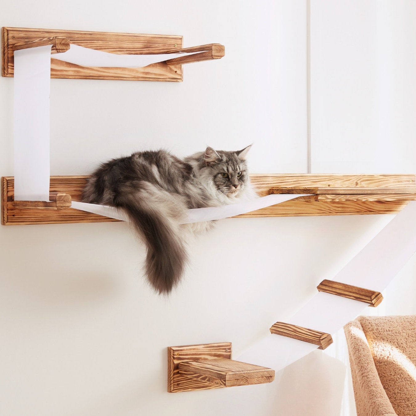 Large Wall Mounted Cat Shelf Play Platform