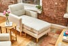 Brick wall with chaise