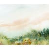 wall mural depicting watercolor meadowland