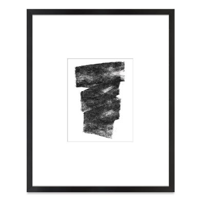 abstract black and white art in a black frame
