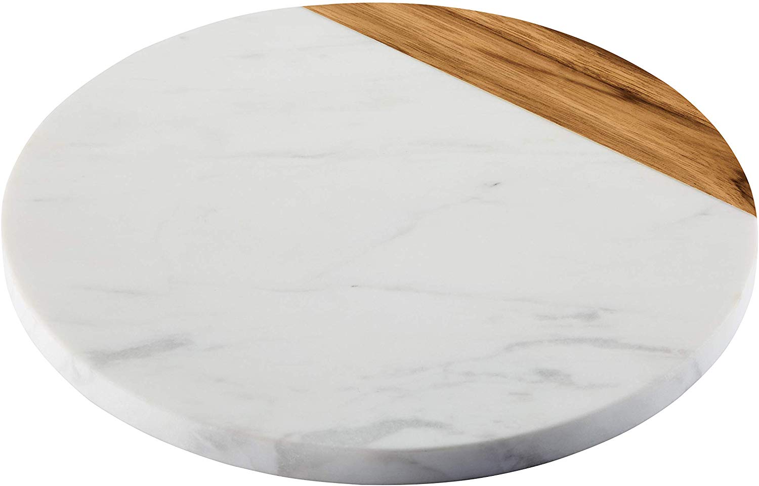 Anolon 46648 Pantryware White Marble:Teak Wood Serving Board