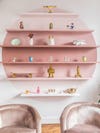 gradient pink wall shelf