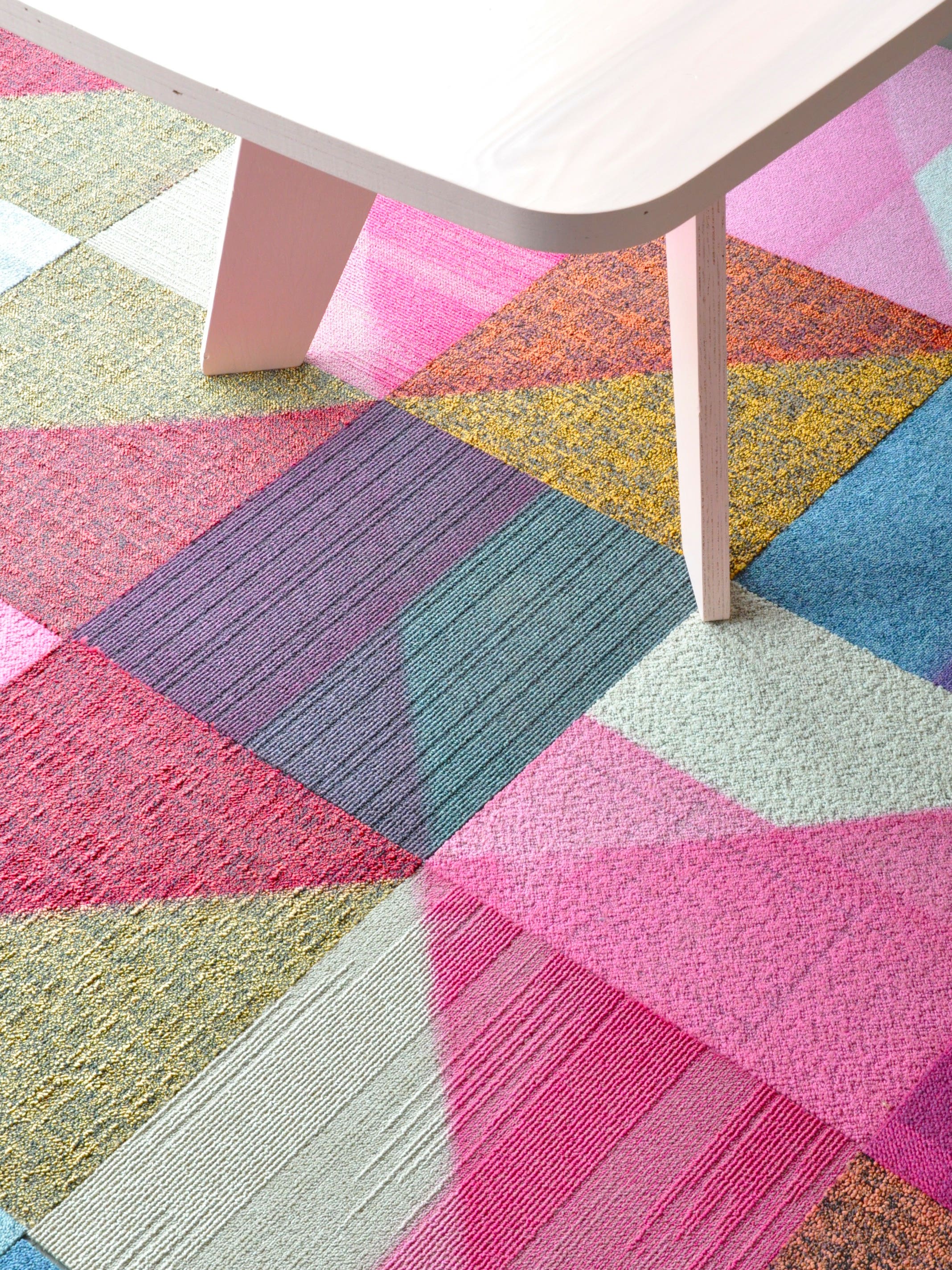 colorful carpet tiles