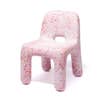 rounded childrens chair in speckled pink color