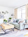 Cool-toned living room