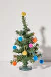 mini christmas tree with pom poms