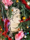 drawing of bust as tree decoration