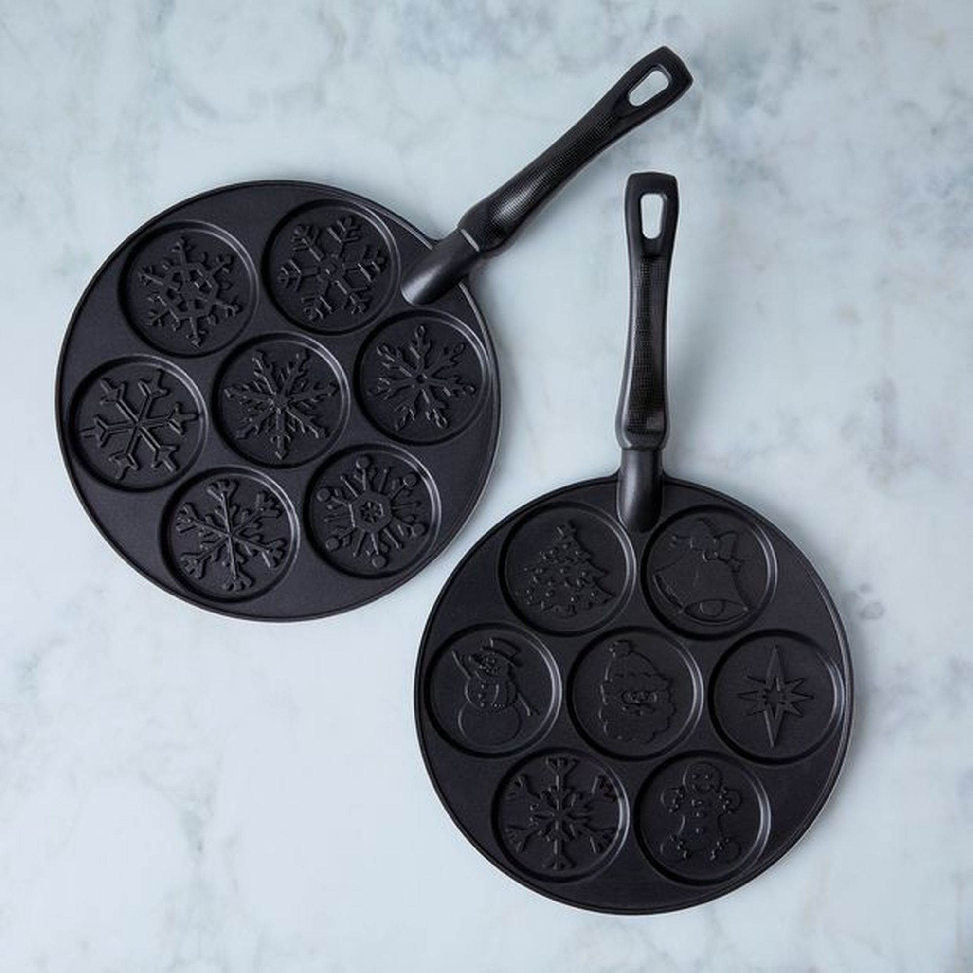 two pancake pans