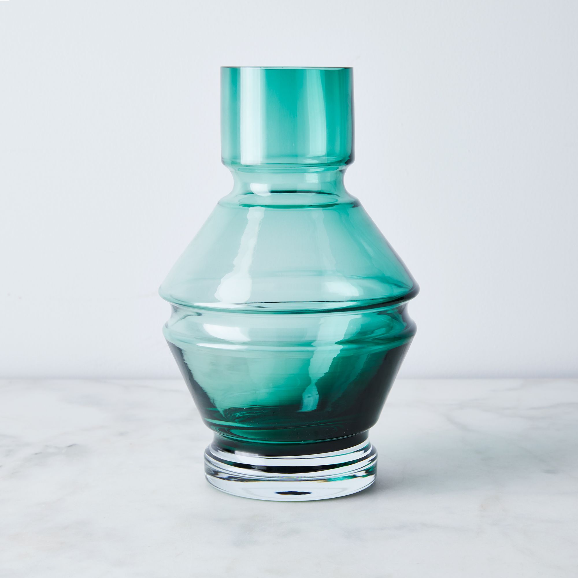 green translucent vase