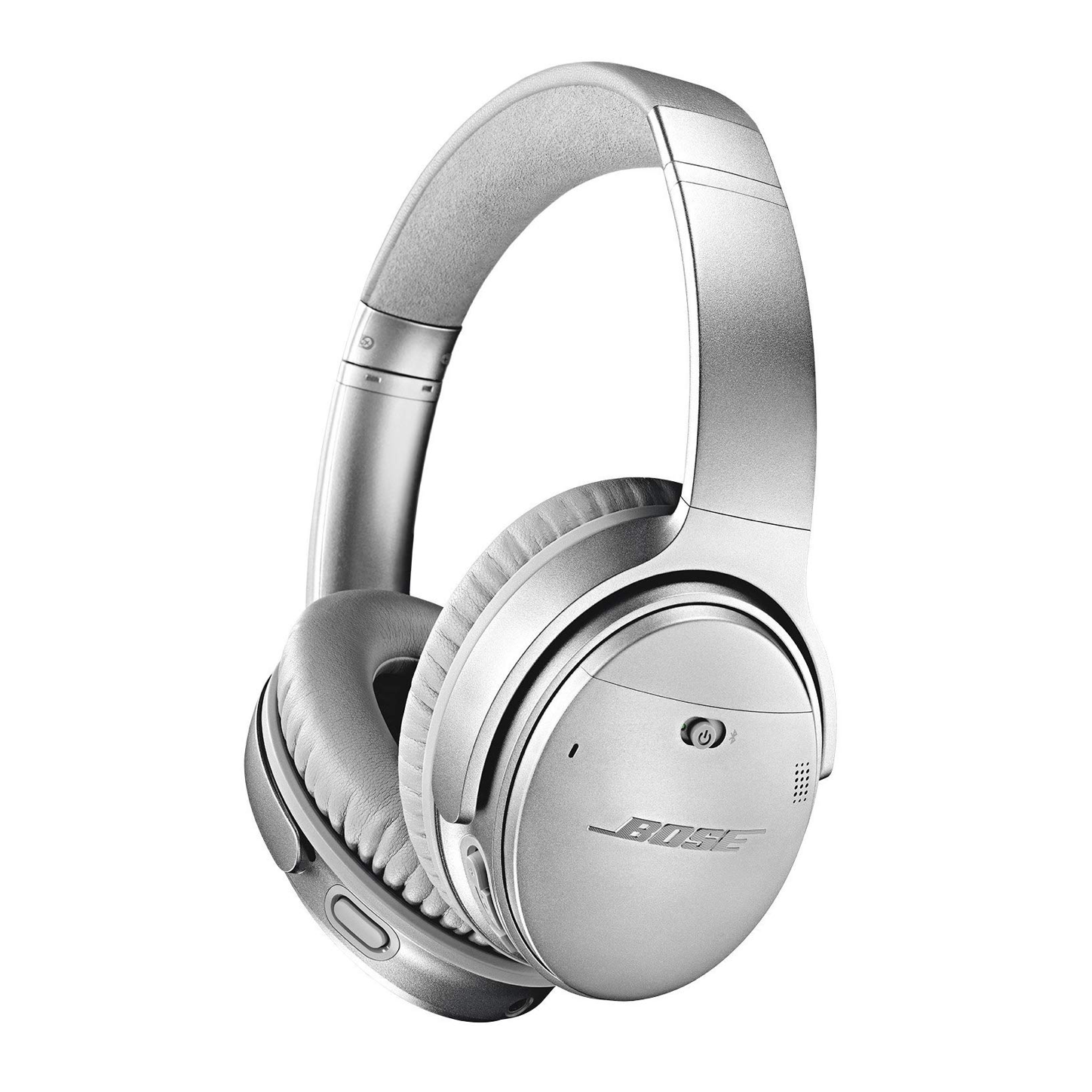 Silver Bose headphones