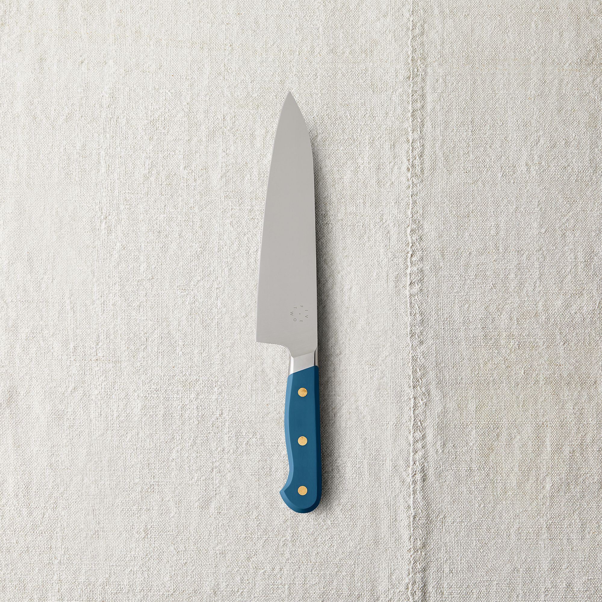 Knife with blue handle