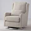 Gray upholstered rocking chair