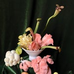 Arrangement with flowers and mushrooms
