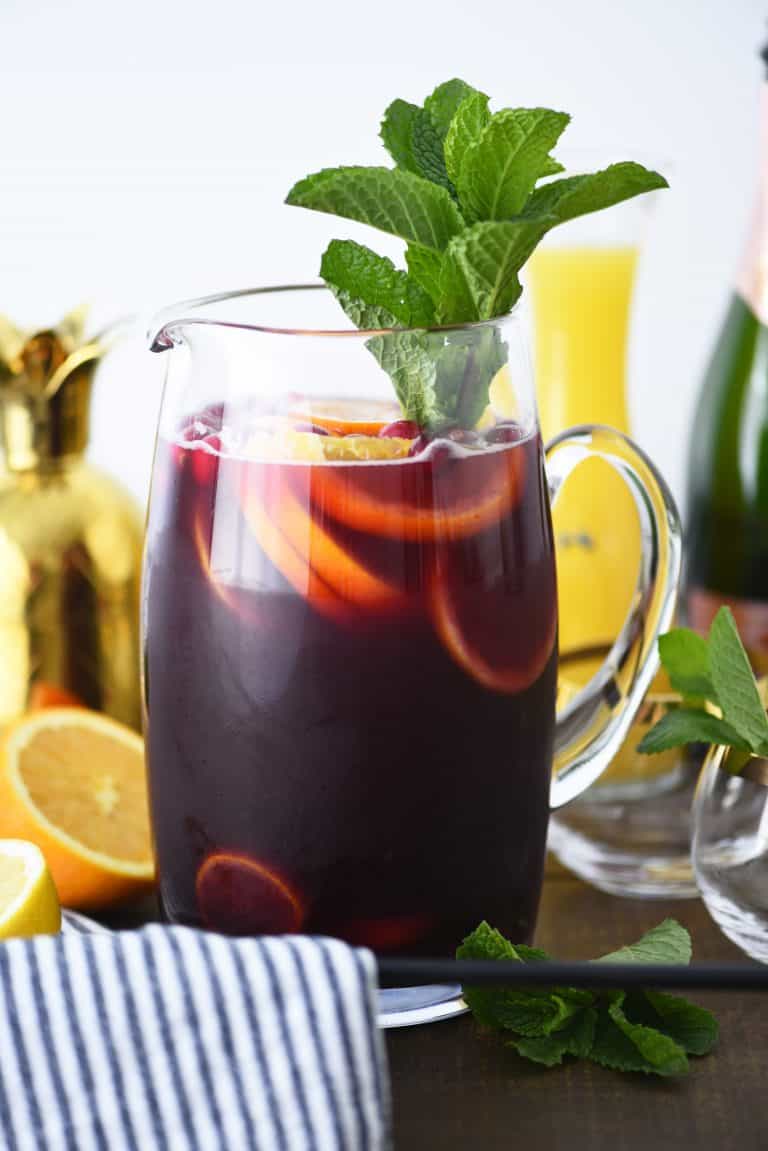 large pitcher of red punch
