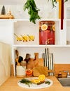 kitchen shelving with drinks station built in