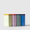 Colorful metal tin canisters