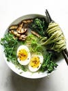 noodle bowl with eggs
