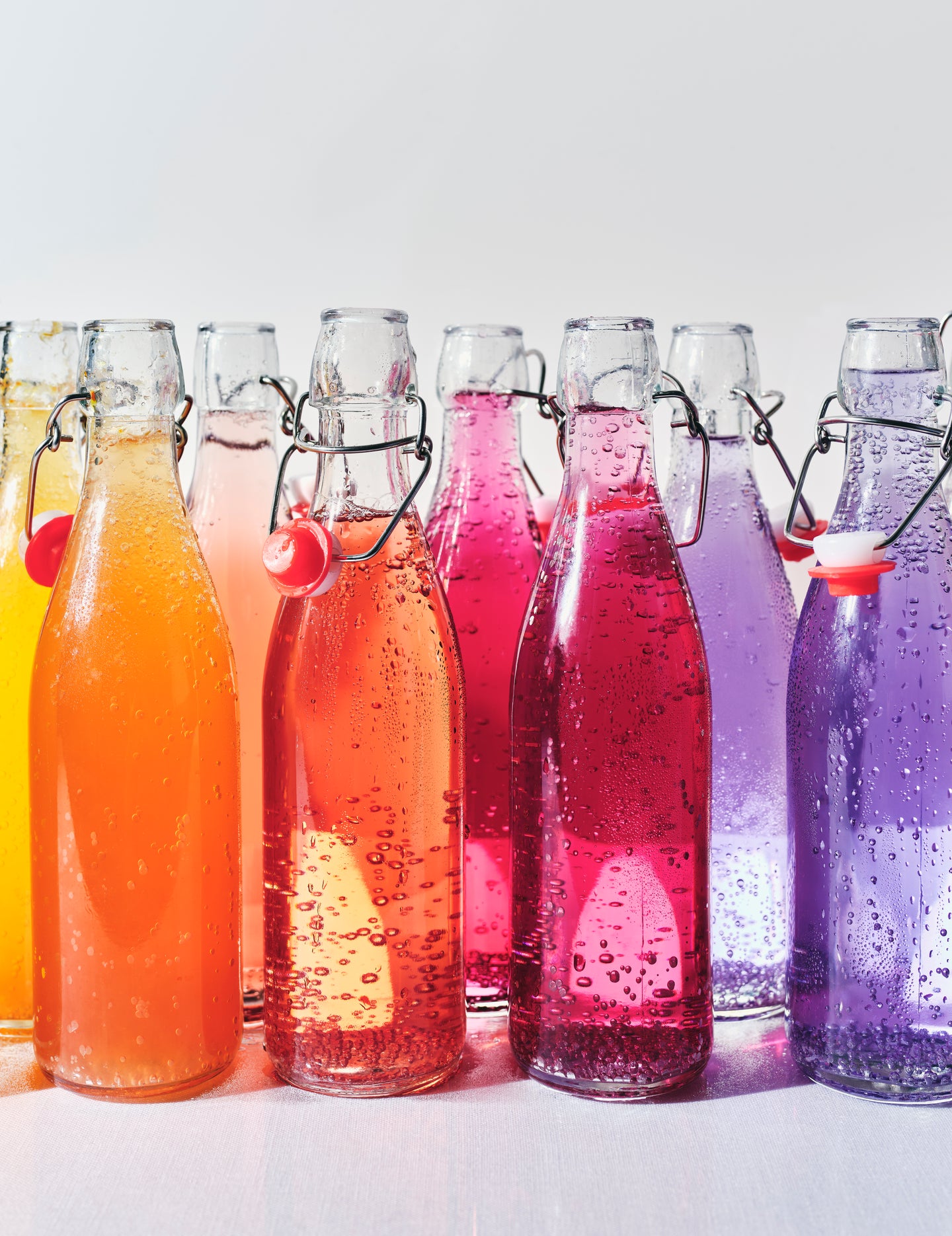 colorful bottles of soda