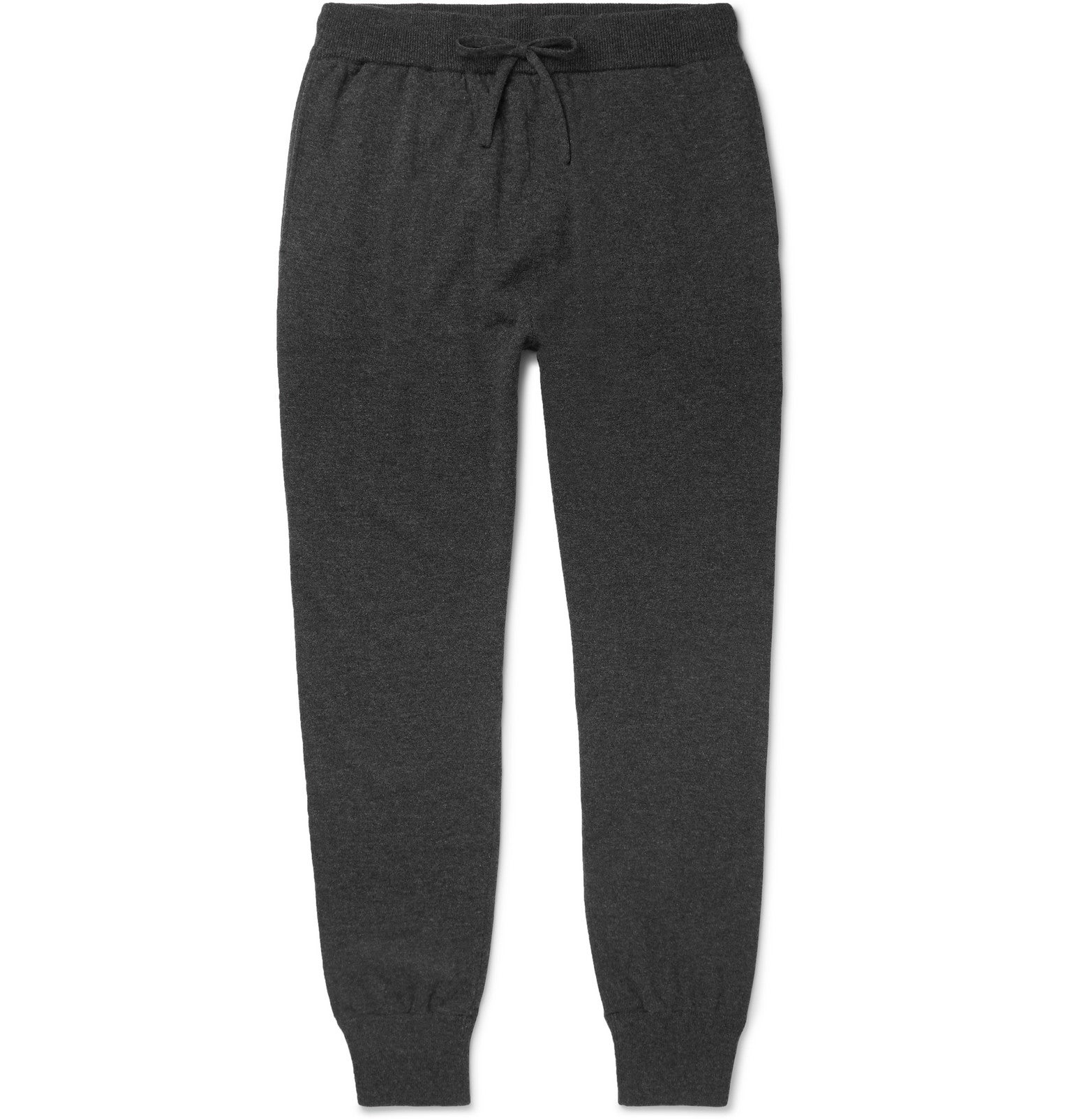 Slim-Fit Tapered Mélange Wool and Cashmere-Blend Sweatpants