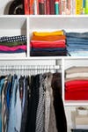 Colorful organized closet