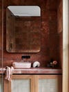 Bathroom with terra cotta tile