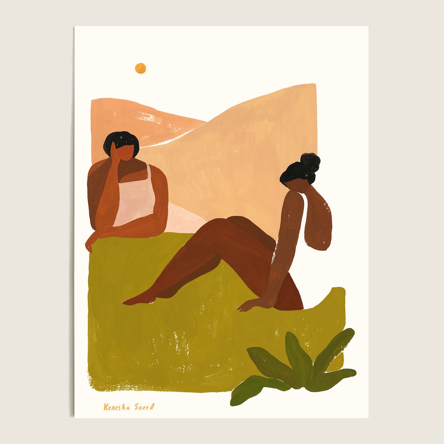 Print by Tactile Matter featuring two women
