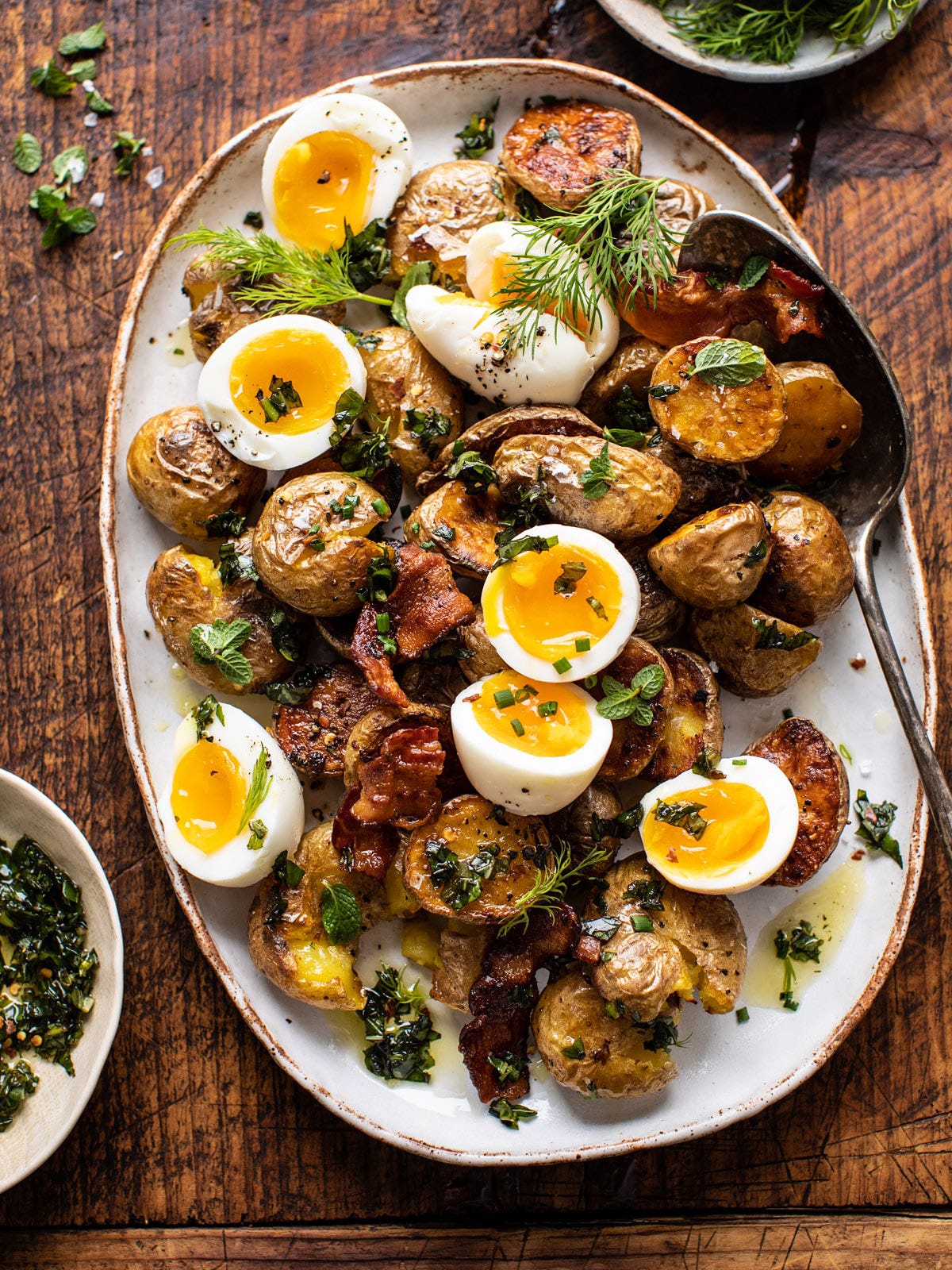 Breakfast Potatoes With Soft-Boiled Eggs