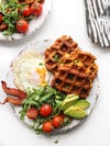 waffle and eggs