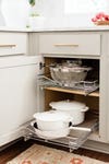 rolling rack cupboard for pots and pans