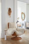 Vintage white leather chair in Victorian home