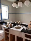 bathroom renovation process shot