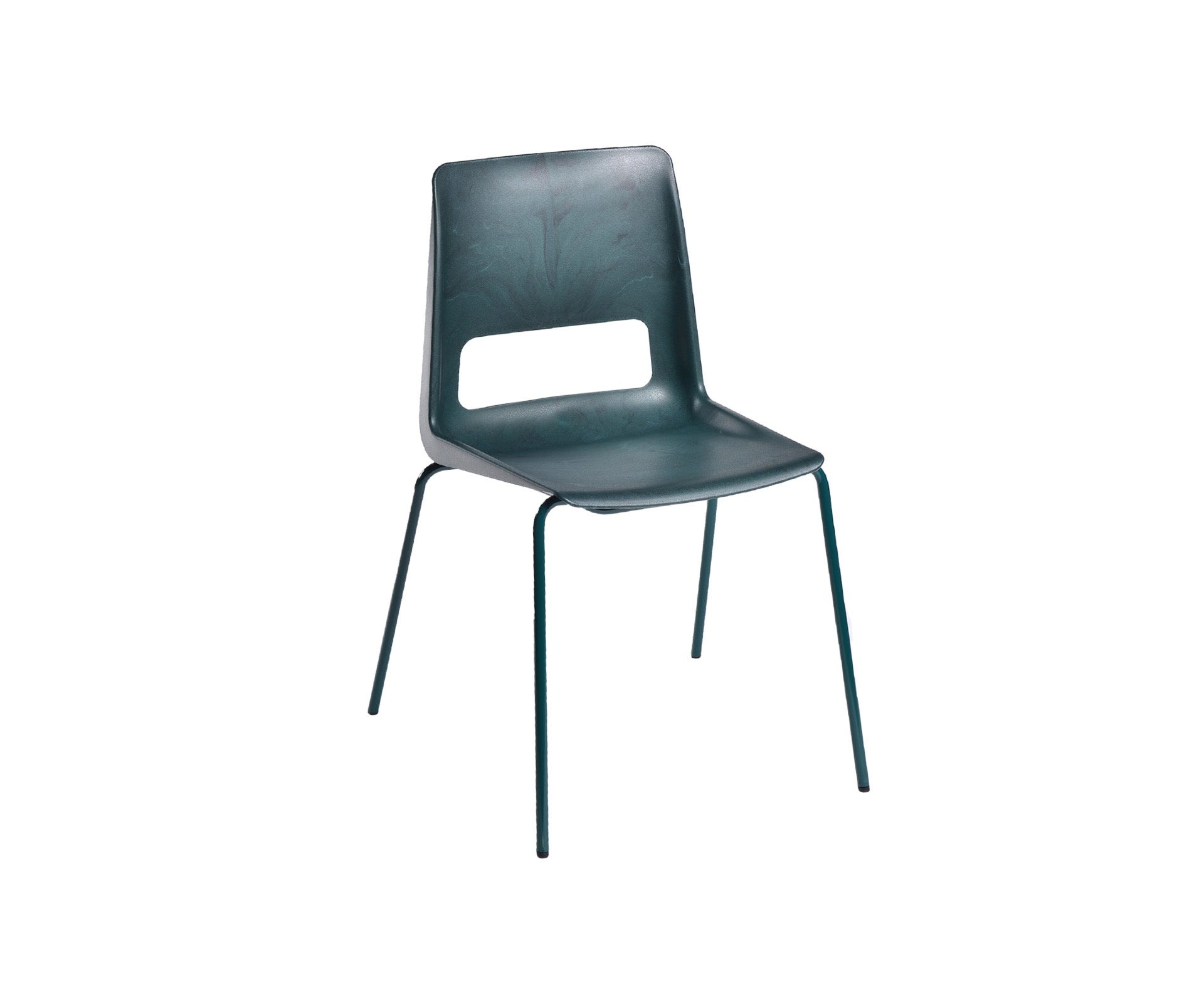 Green stacking chair