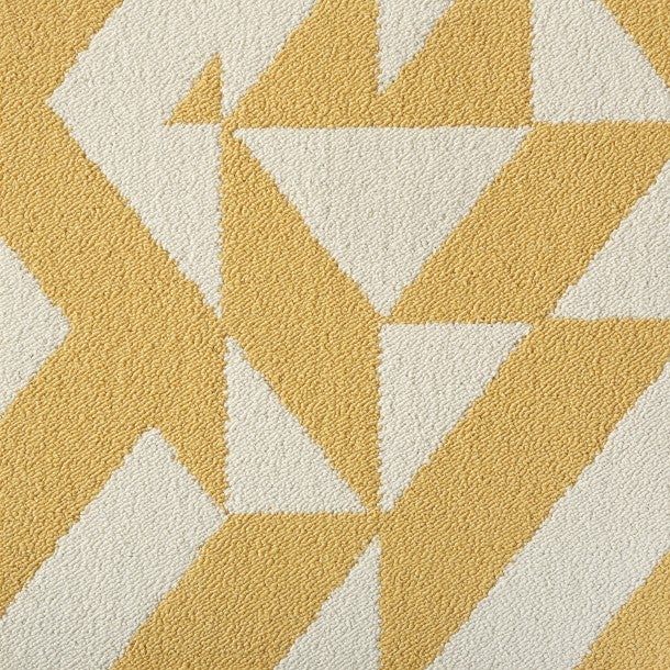 Yellow patterned rug