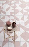 pink zigzag floor tile
