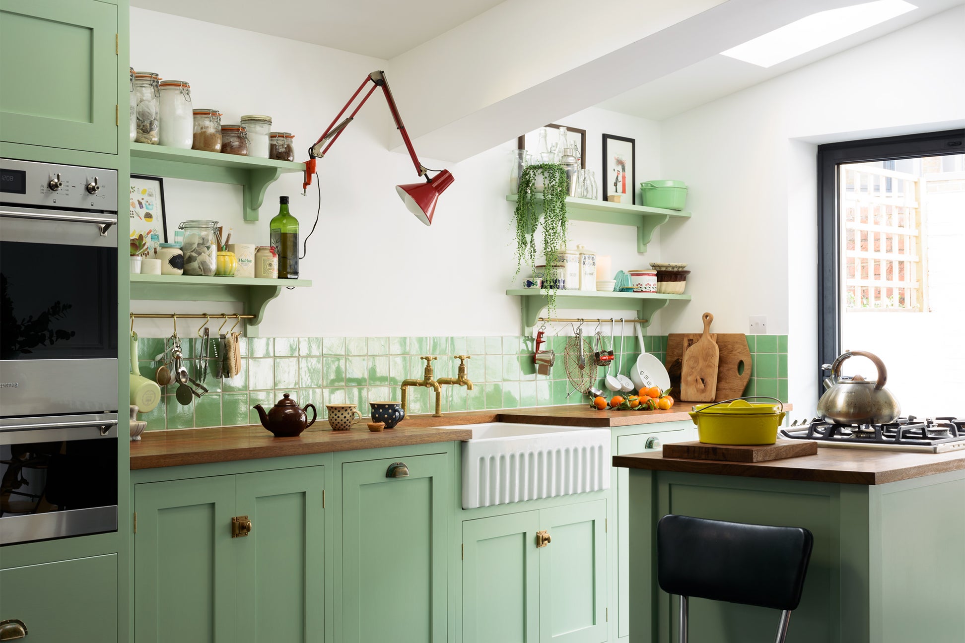 moss green kitchen cabients