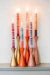 multicolored striped candles