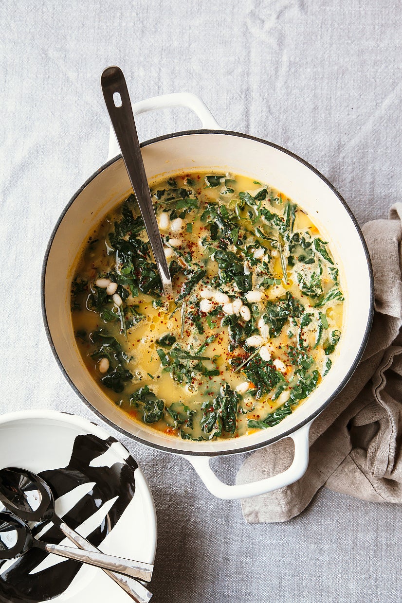 White bean soup with kale