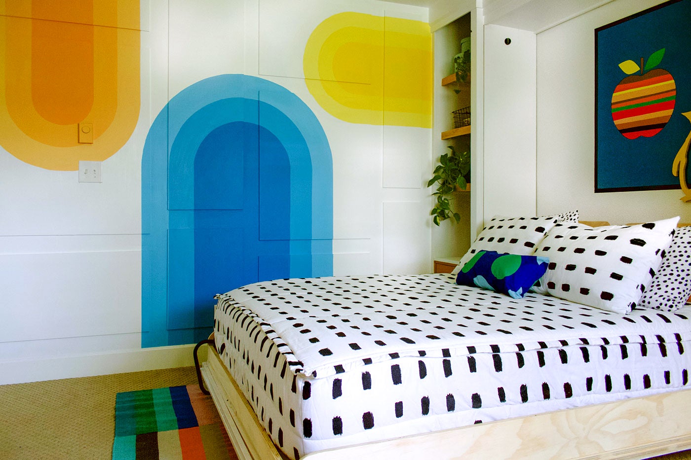 multi shade arches in boys room
