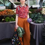 Julia Sherman at the farmers market