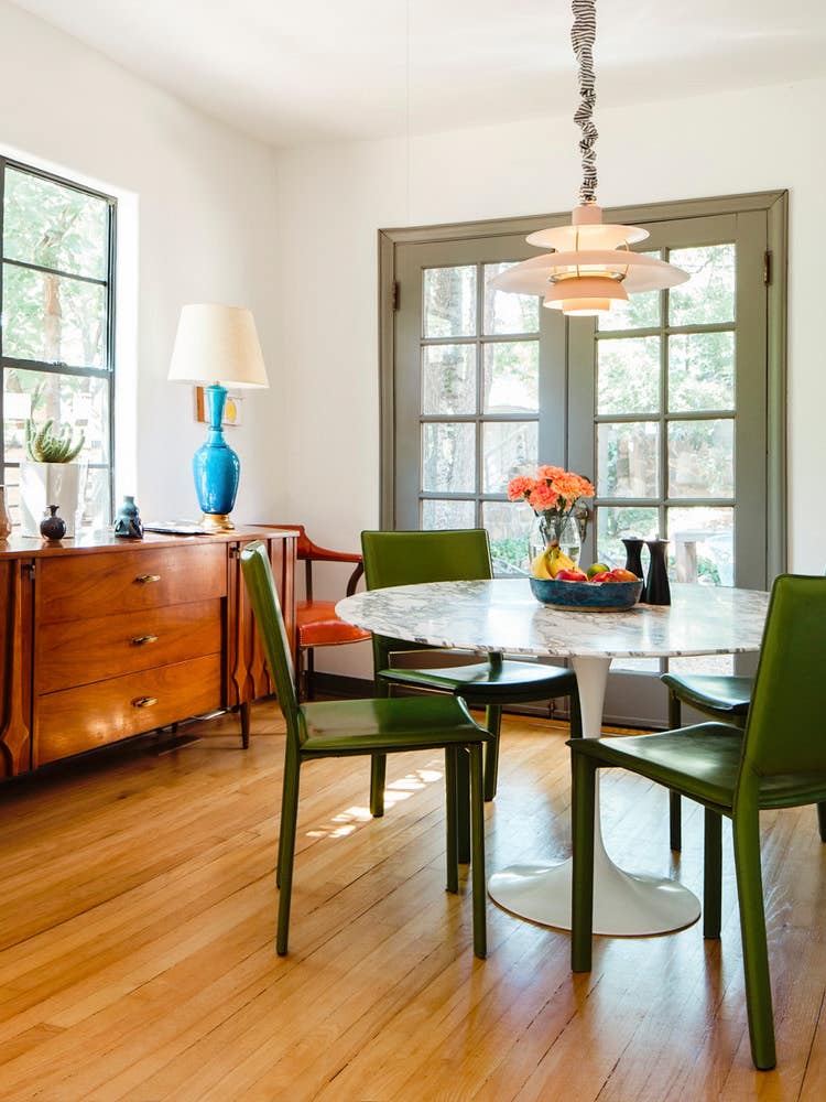 Dining room with French doors