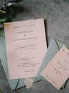 green and pink invites