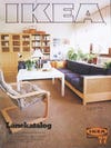 old ikea catalogue with cane furniture living room