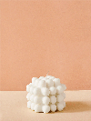 Off-white cube candle