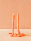 Orange twisty candle