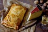 puff pastry with cheese on board
