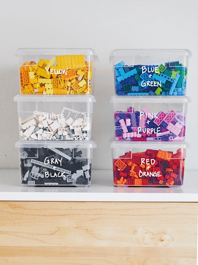 legos sorted by color