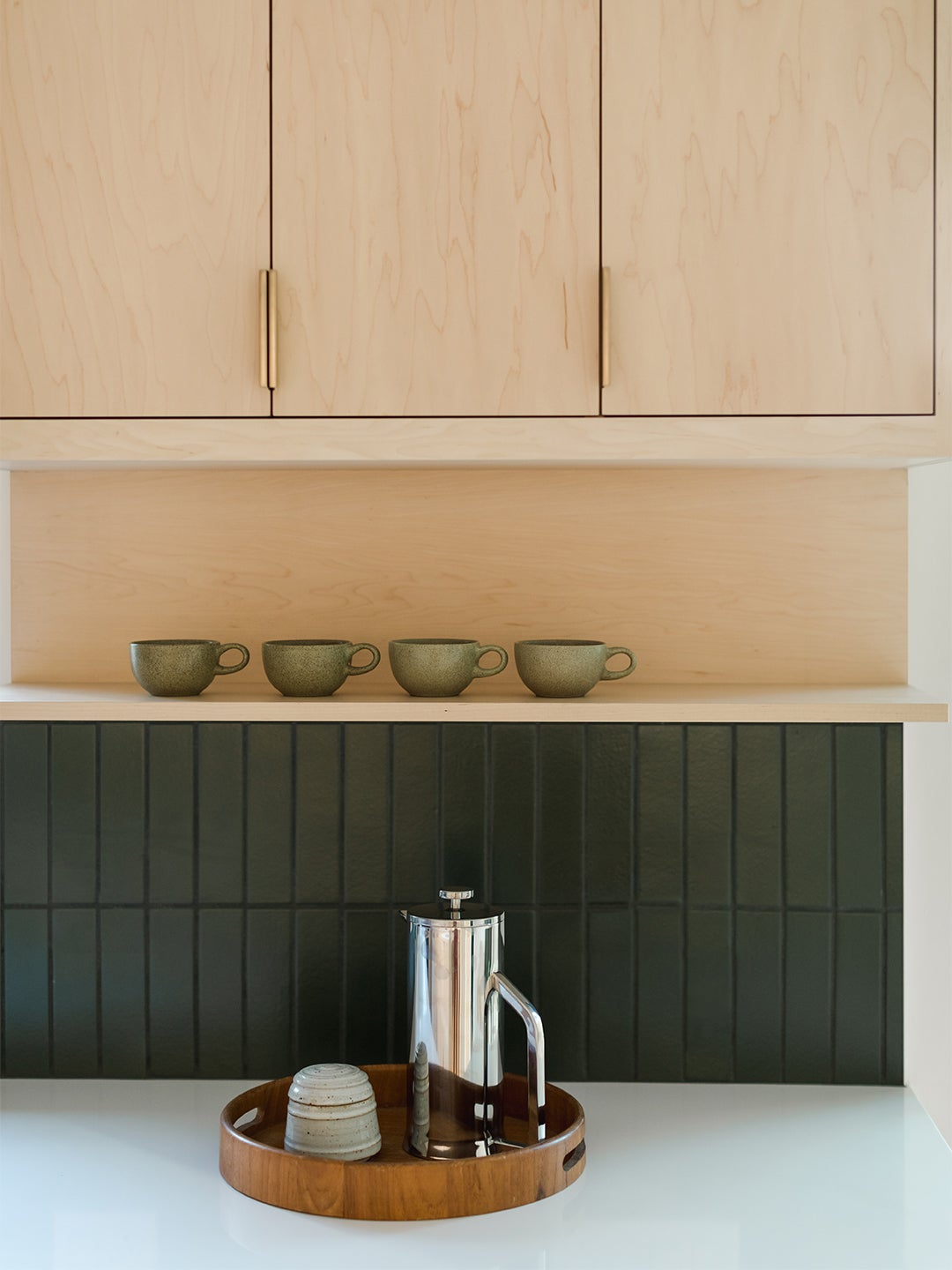 These Designers Came Up with a Clever Upper Kitchen Cabinet Design with  Open Shelves